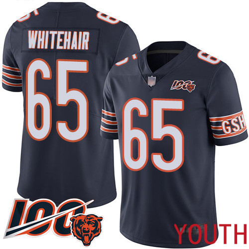 Chicago Bears Limited Navy Blue Youth Cody Whitehair Home Jersey NFL Football #65 100th Season->women nfl jersey->Women Jersey